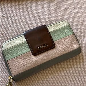 Pastel fossil wallet